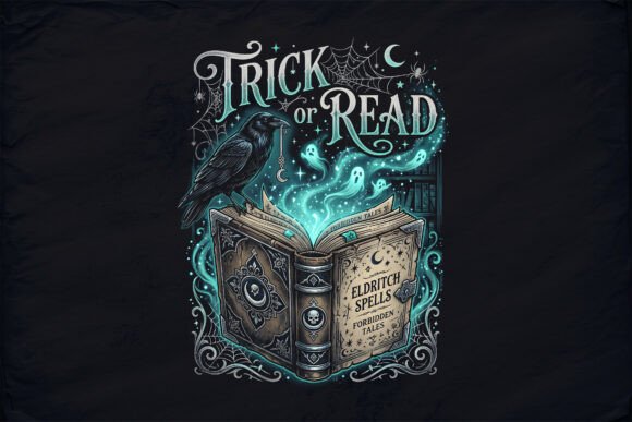 Download Trick or Read Halloween Book Reader PNG - Premium Resources